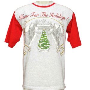 Home for the Holidays Christmas Tree Country Store Snow Scene Med T-Shirt